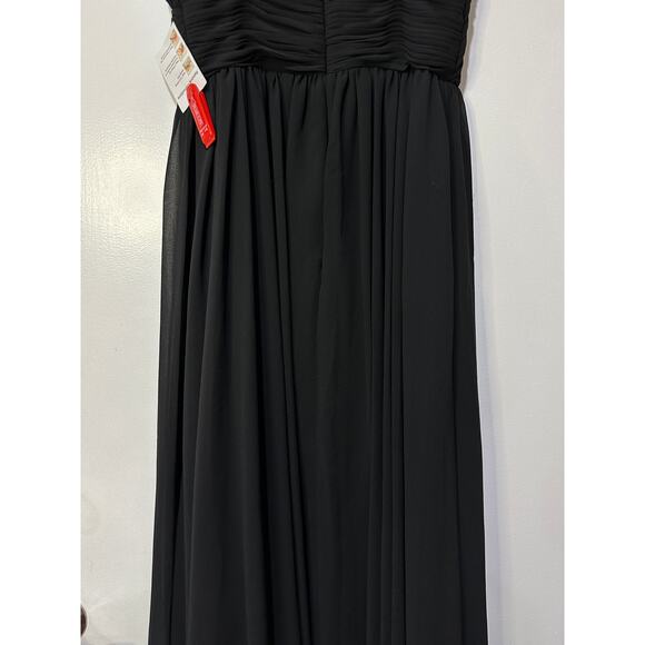 Ieena Mac Duggal Black Faux Wrap Sleeveless Flowy Midi Dress Sz Small NWT #70099 - Picture 14 of 15